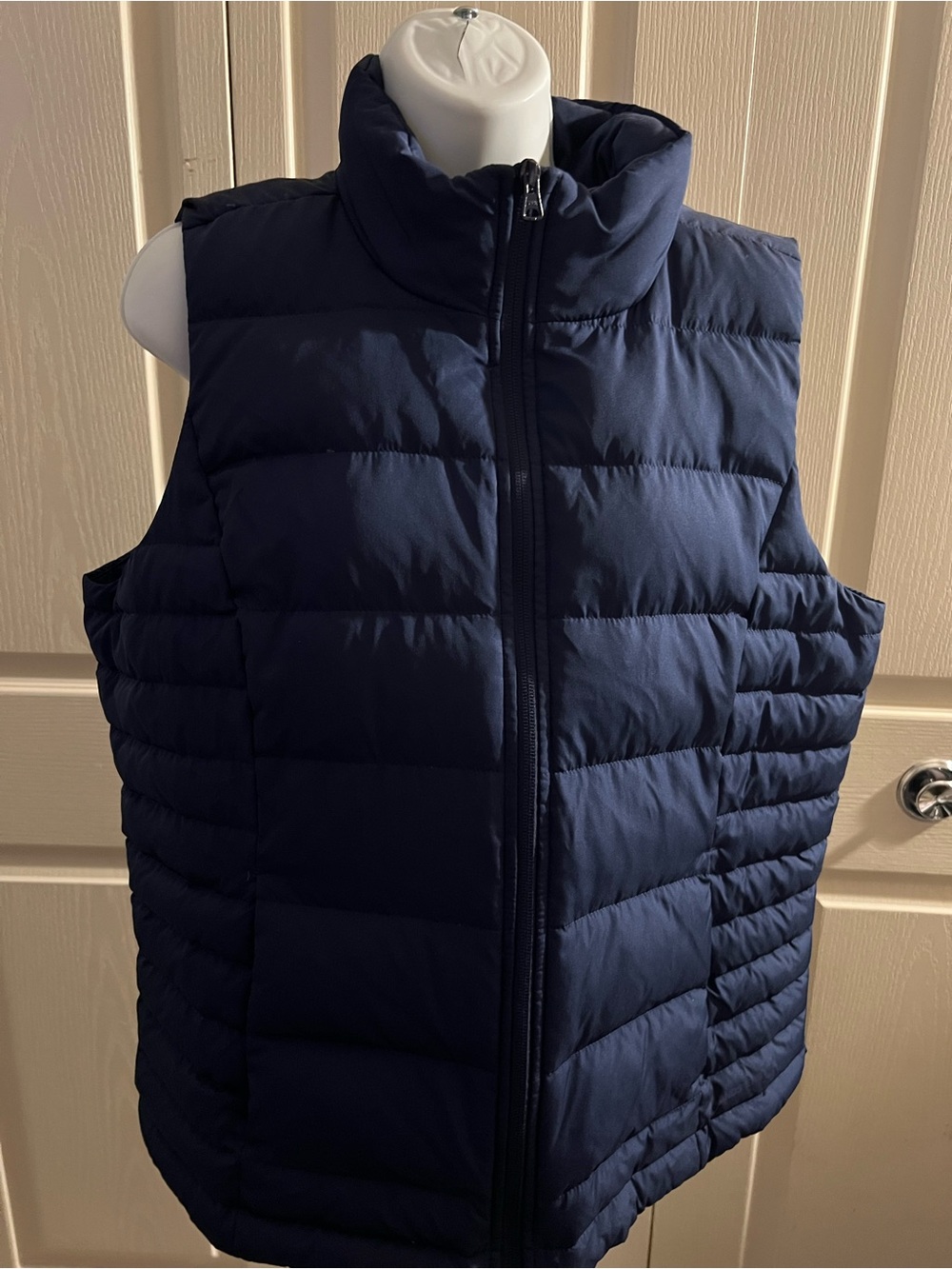 Puffer Vest - Navy Sleeveless Jacket